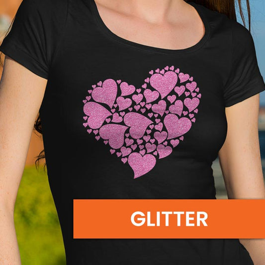 Glitter Heat Transfer Vinyl - 20" Roll